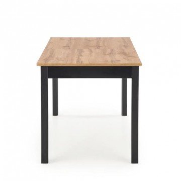 Фото6.Розкладний стіл GREG 124 (168) x74 Halmar дуб вотан / чорний